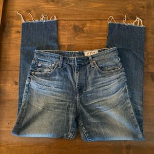 AG Adriano Goldschmied Casual Straight Leg Ag-ed Denim Raw Hem Jeans Size 30R